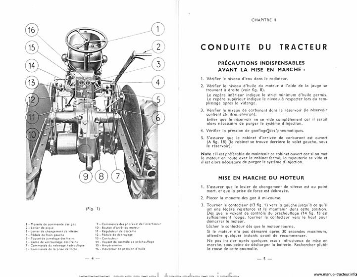 Quatrième page du Notice entretien PONY 820 D diesel