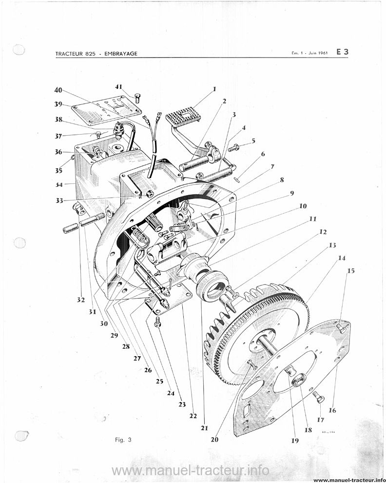 Sixième page du Manuel atelier MF 825