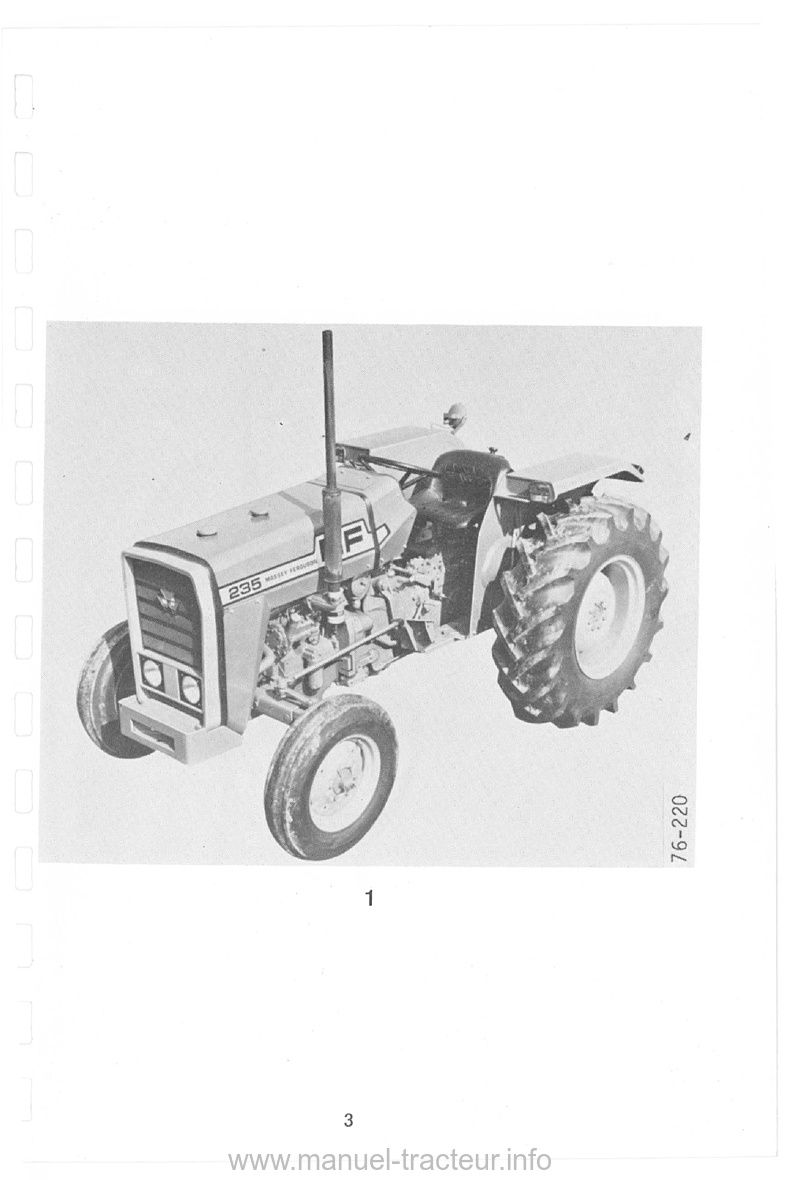 Cinquième page du Livret entretien MASSEY FERGUSON MF 235