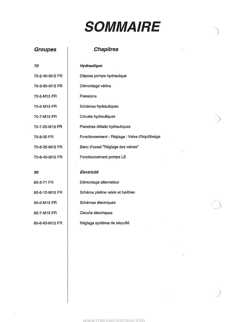 Troisième page du Manuel de réparation MANITOU ML MT 632 635 835 845 940 1232 1240 1330 1337 1637 L SL Turbo MONO-ULTRA