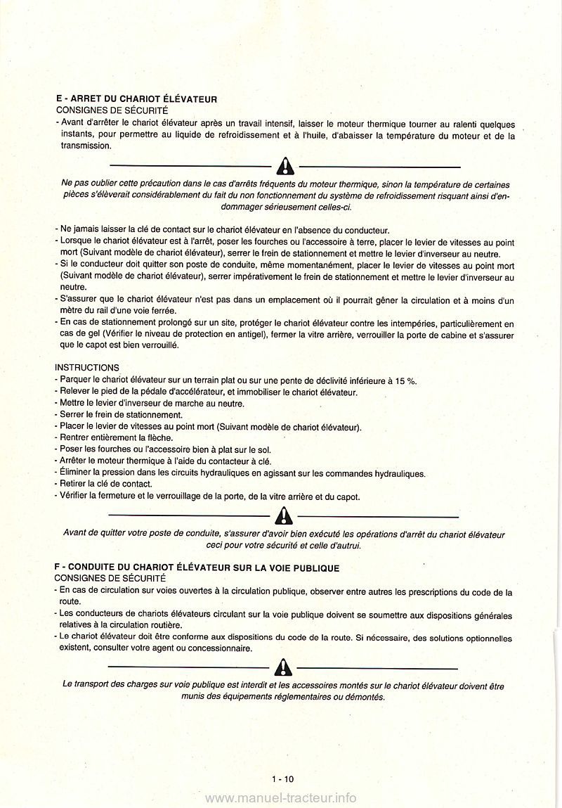 Quatrième page du Notice instructions Manitou MLT 629/730 633/730