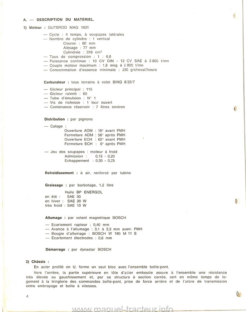 Sixième page du Notice emploi entretien MOTOSTANDARD Supérior 1031