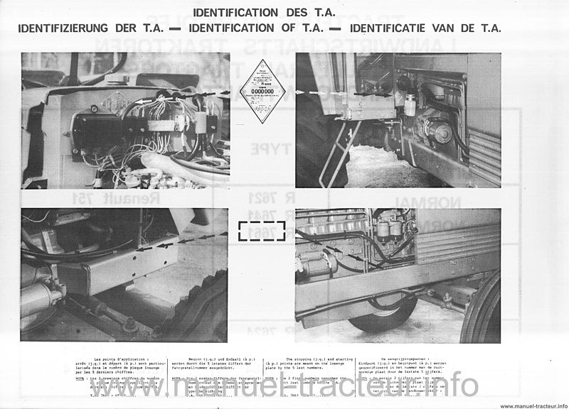 Troisième page du Catalogue pièces détachées RENAULT 751 851 951 751.4 851.4 951.4 PR1503