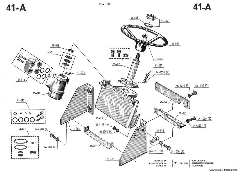 Sixième page du Catalogue pièces détachées RENAULT 301 361 421 461 551 651 462 652