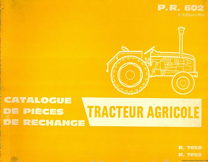 Catalogue pièces détachées RENAULT type R. 7050 7052