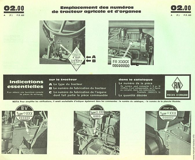 Cinquième page du Catalogue pièces rechange RENAULT type 7051