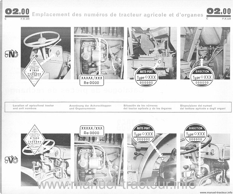 Cinquième page du Catalogue pièces détachées RENAULT 7053 PR649