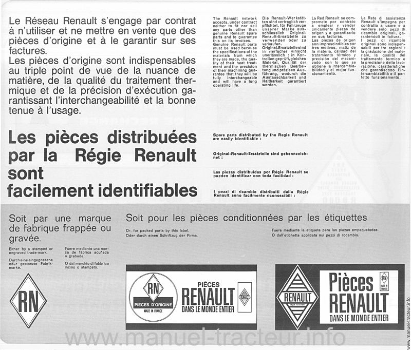 Troisième page du Catalogue pièces RENAULT 7054 7056 (Super 5) 