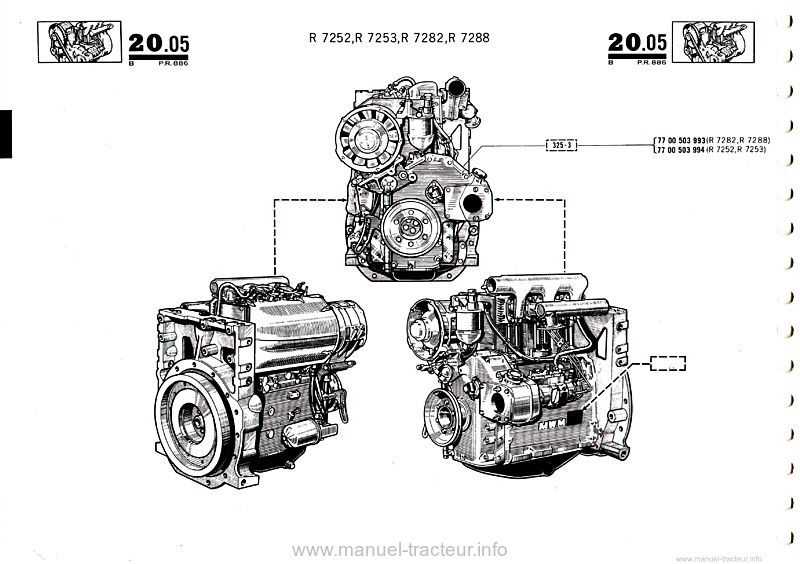 Cinquième page du Catalogue pièces Renault PR886