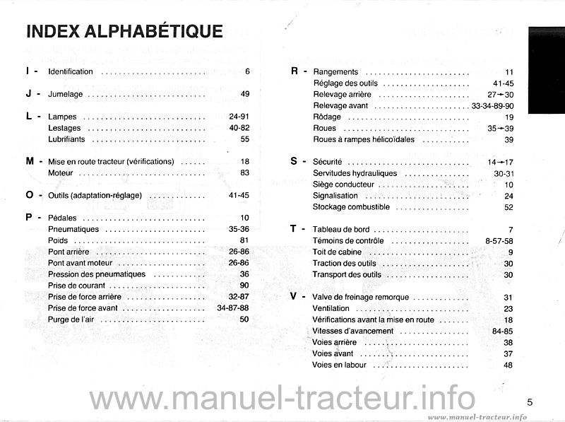 Sixième page du Guide entretien RENAULT 103.12 103.14 TS