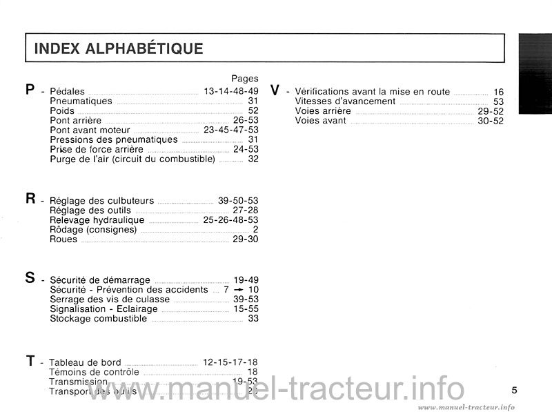 Sixième page du Guide entretien RENAULT 15-12 15-14 D