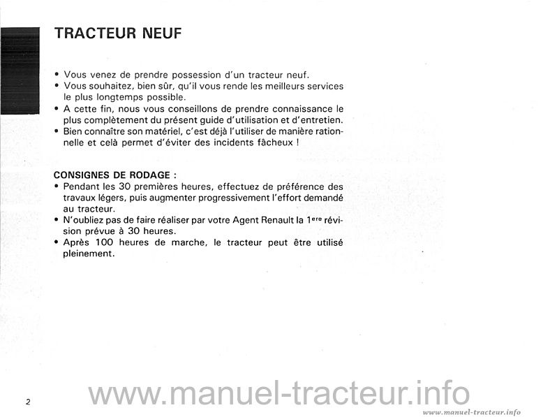 Troisième page du Guide entretien RENAULT 32-12 32-14 D