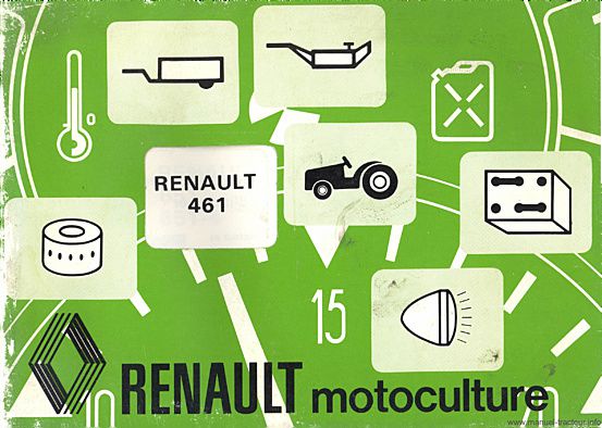 Première page du Guide entretien RENAULT 461