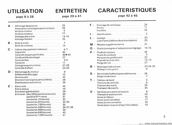 Quatrième page du Guide entretien RENAULT 461