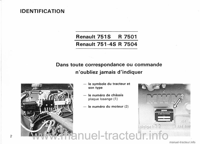 Troisième page du Guide entretien RENAULT 751 751-4 S