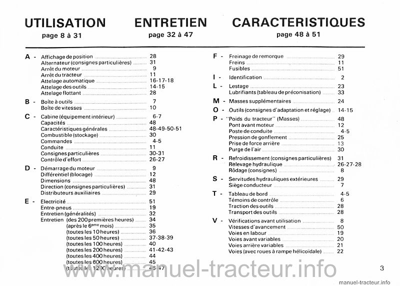 Quatrième page du Guide entretien RENAULT 751 751-4 S