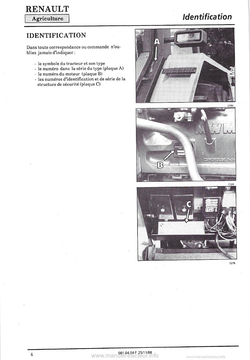 Quatrième page du Guide entretien RENAULT 85.32TX 85.34TX