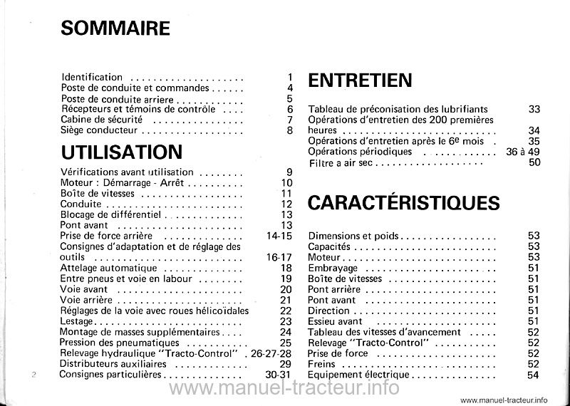 Troisième page du Guide entretien Renault 851s 851-4s