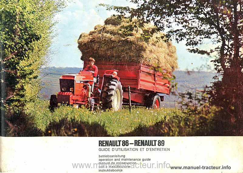 Première page du Guide RENAULT 86 89