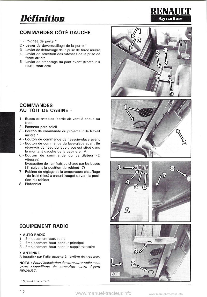 Sixième page du Guide entretien RENAULT 95.12 95.14 RS 9512 9514