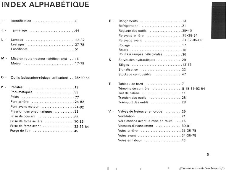 Sixième page du Guide entretien RENAULT 95.12 95.14 TX