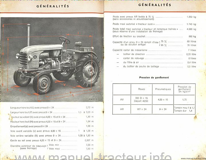 Quatrième page du Guide entretien RENAULT D16