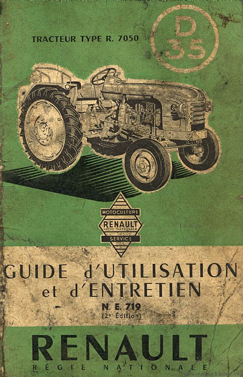 Première page du Guide entretien RENAULT D35