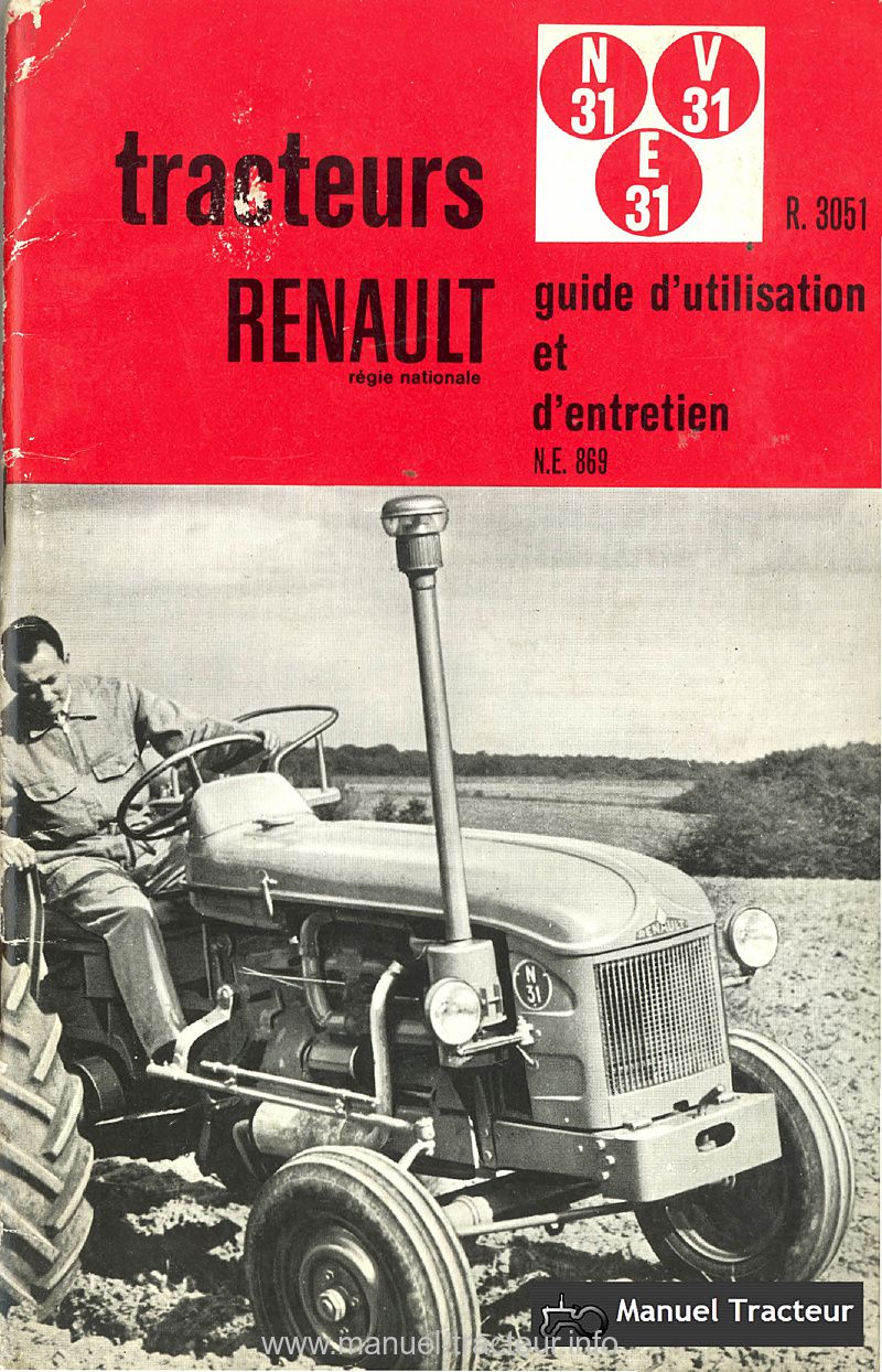 Première page du Guide entretien Renault NVE31
