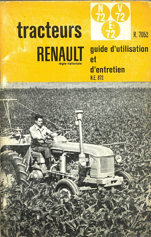 Première page du Guide entretien RENAULT N72 V72 E72