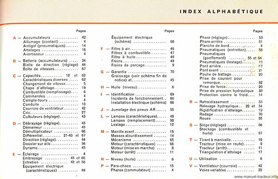 Cinquième page du Guide entretien RENAULT Super 3D 6D