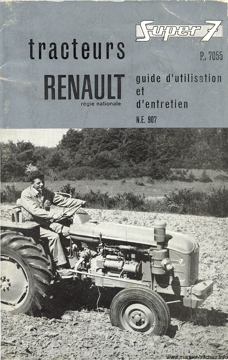 Première page du Guide entretien RENAULT Super 7