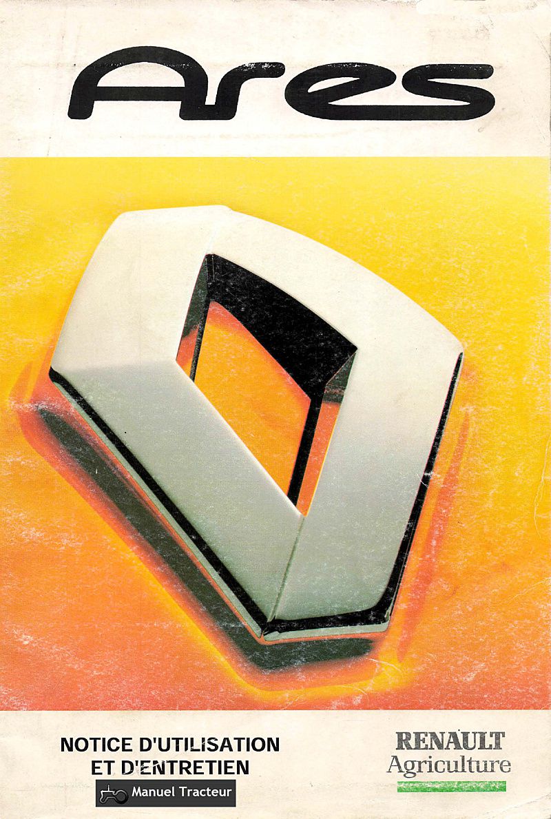 Première page du Guide d'instructions pour le tracteur Renault ARES 815 825