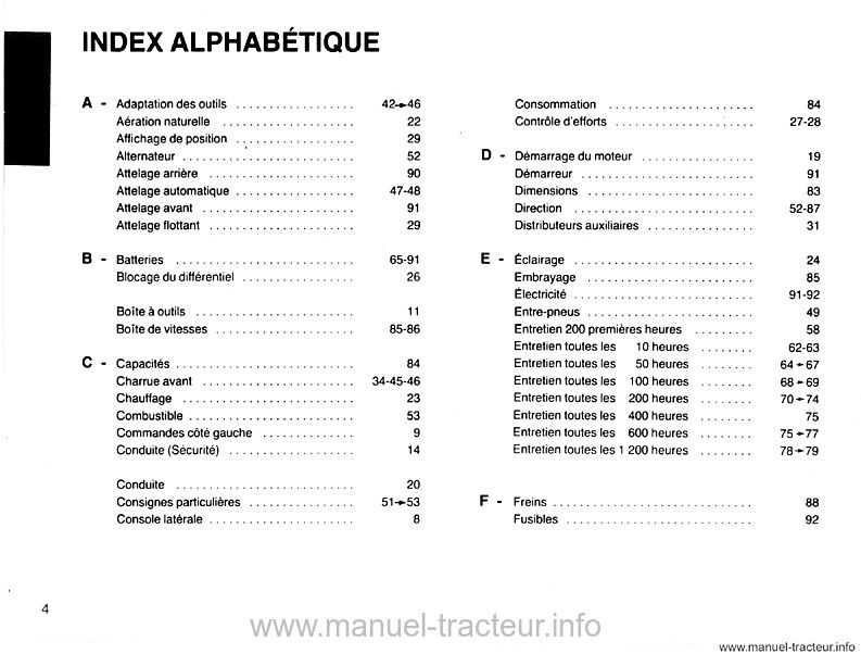 Cinquième page du Livret entretien Renault 133.14 TS