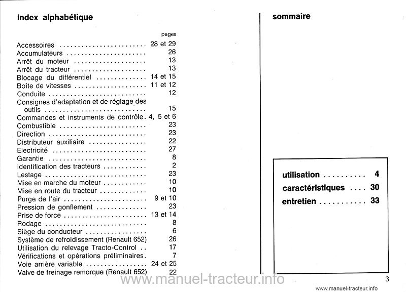 Cinquième page du Guide entretien RENAULT 462 652