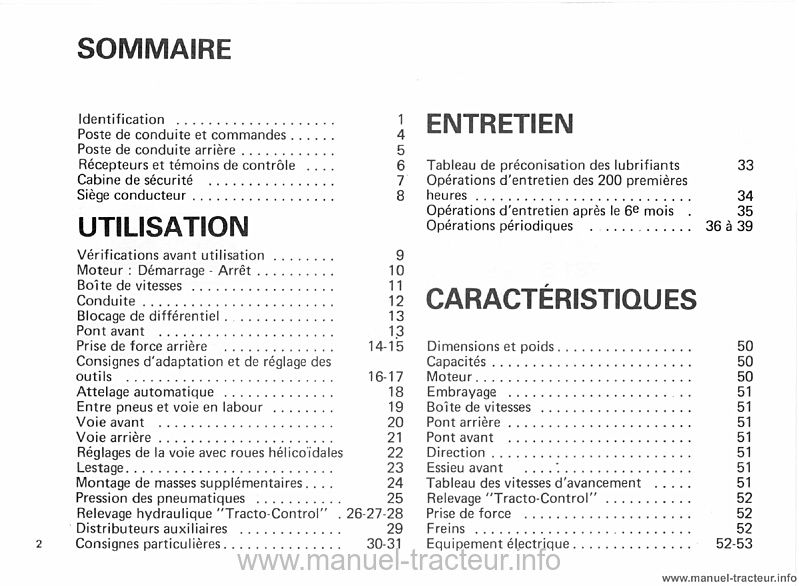 Troisième page du Livret entretien RENAULT 781s 781.4s