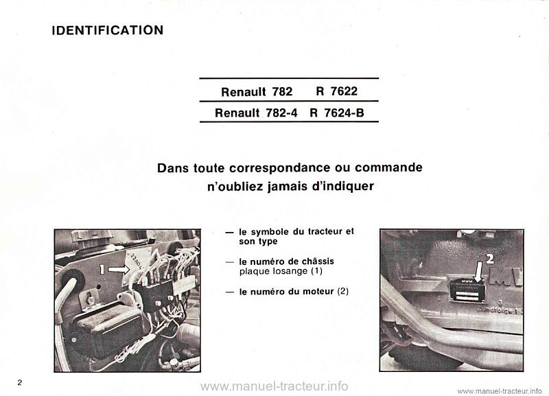 Troisième page du Livret entretien Renault 782 782-4