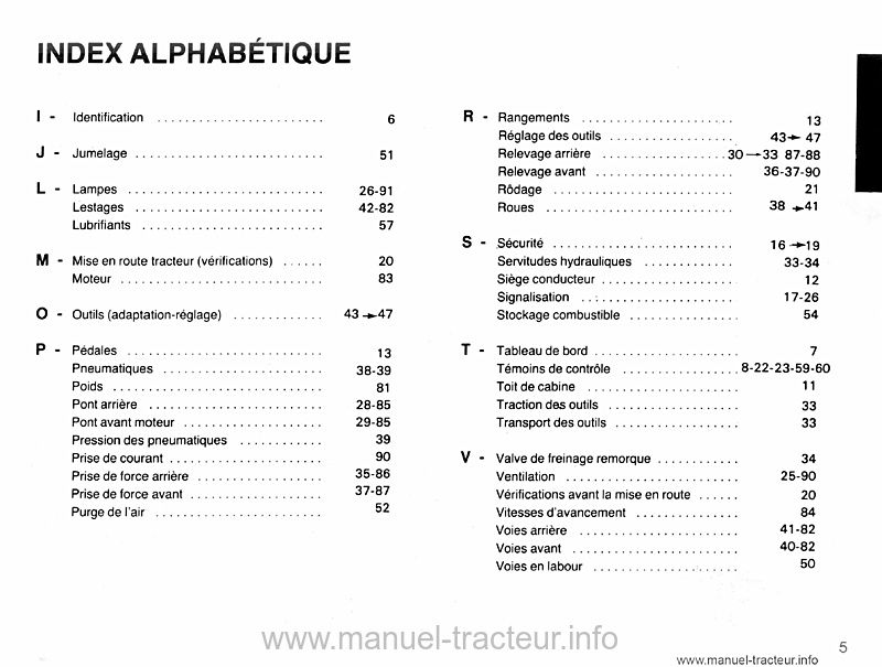 Sixième page du Livret entretien Renault 80.12 80.14 TX