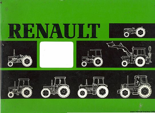 Première page du Livret entretien utilisation RENAULT Carraro 701-4