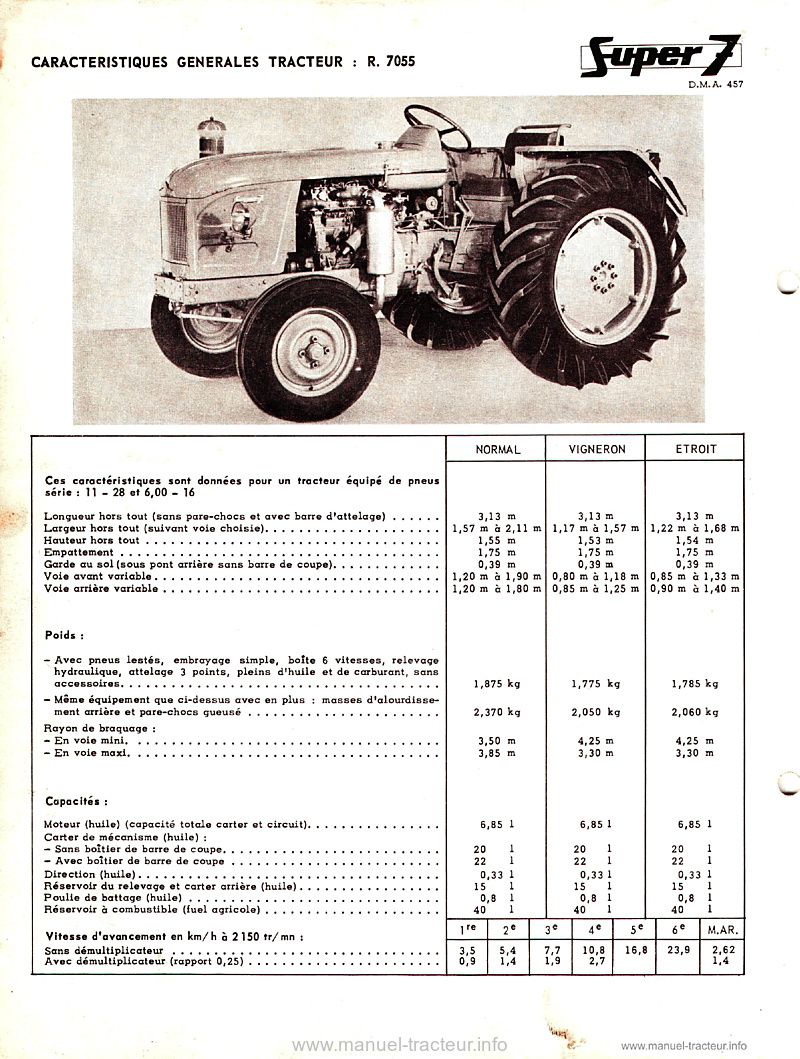 Troisième page du Manuel réparation Renault MR75 