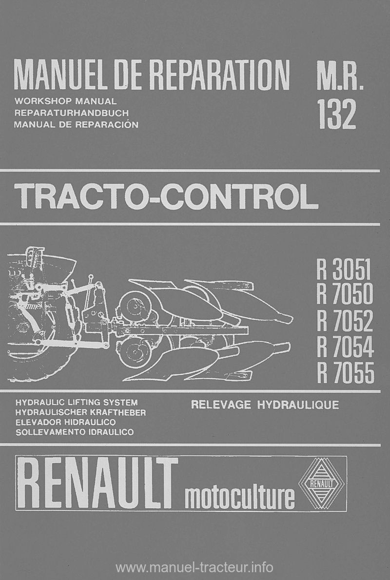 Première page du Manuel réparation M.R. 132 3051 7050 7052 7054 7055