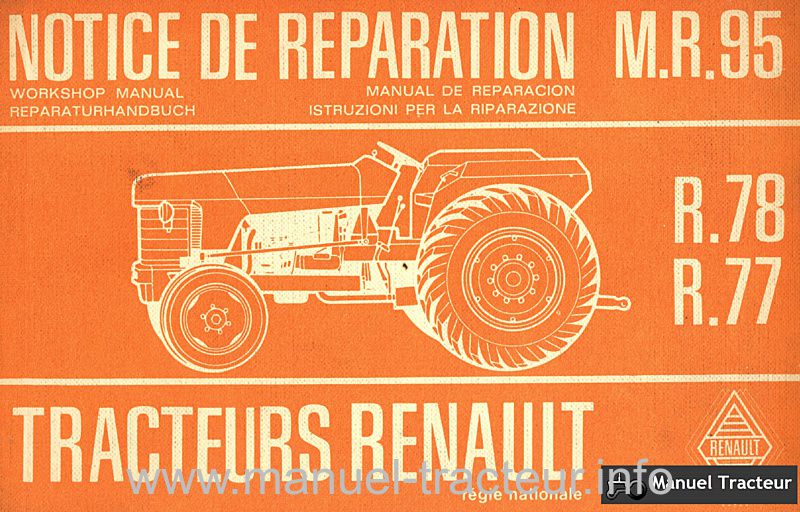 Première page du Notice réparation RENAULT M.R. 95