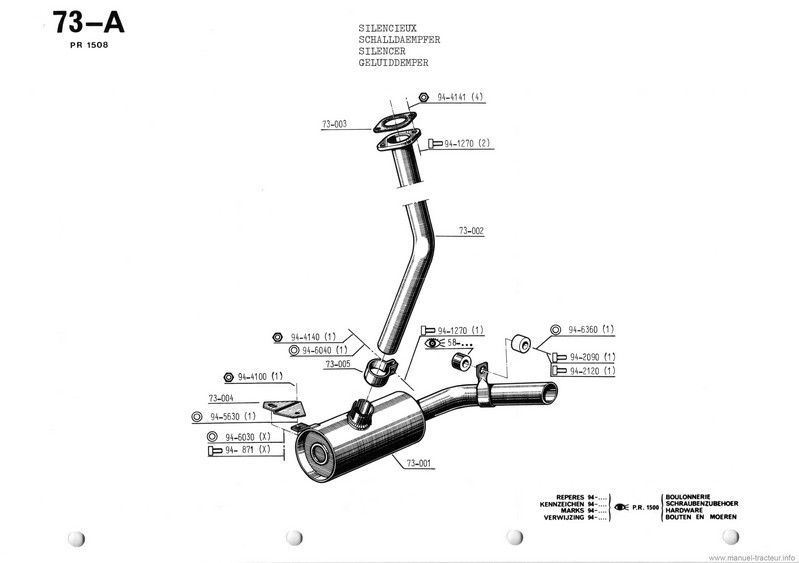 Sixième page du Catalogue pièces Renault PR1508