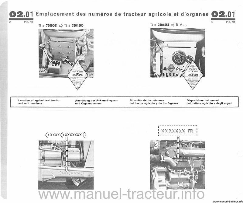 Cinquième page du Catalogue pièces rechange RENAULT Super 7 R 7055
