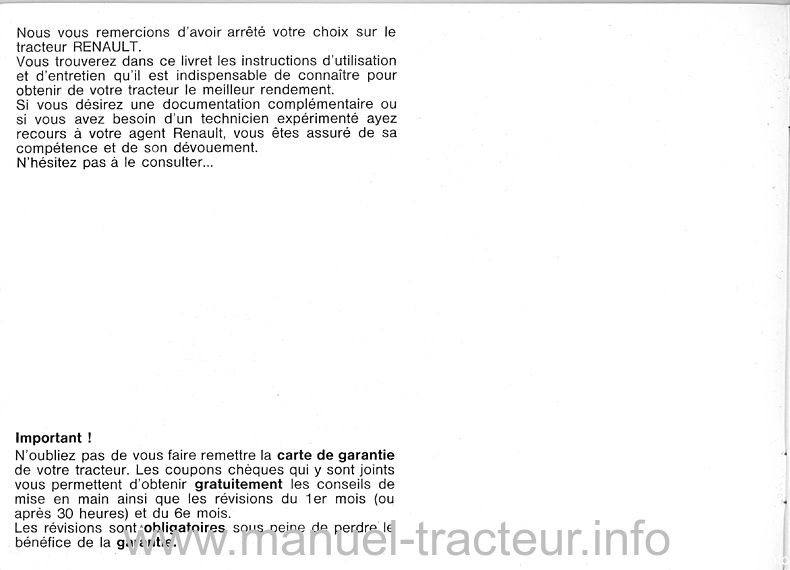 Deuxième page du Guide entretien RENAULT 571.4