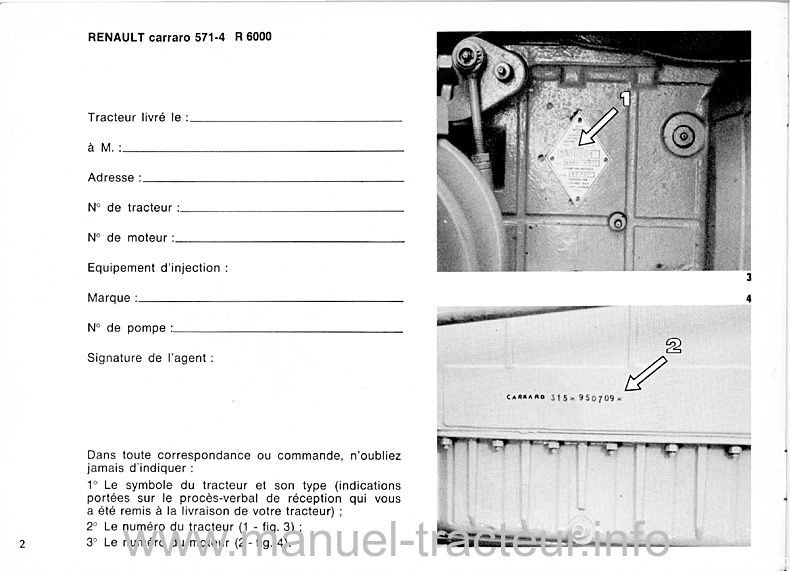 Quatrième page du Guide entretien RENAULT 571.4