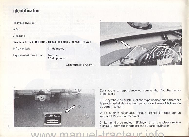 Quatrième page du Guide entretien RENAULT 301 361 421