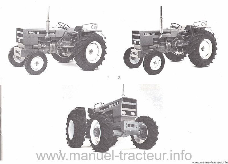 Troisième page du Guide entretien RENAULT 551 651 651.4