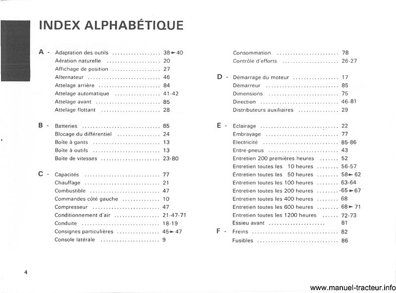 Cinquième page du Livret entretien utilisation RENAULT 113-12 113-14 TX