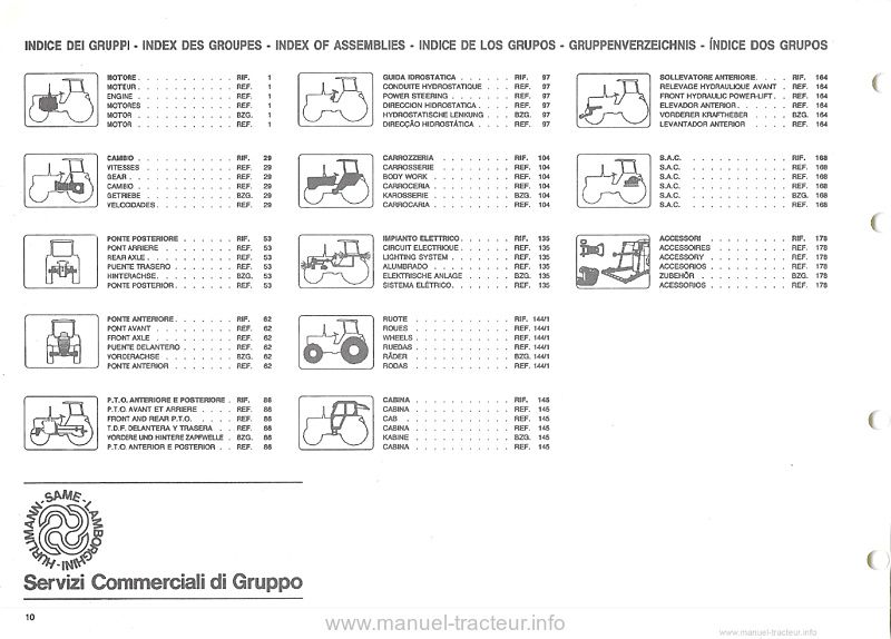 Quatrième page du Catalogue pièces détachées Same Frutteto 75 II