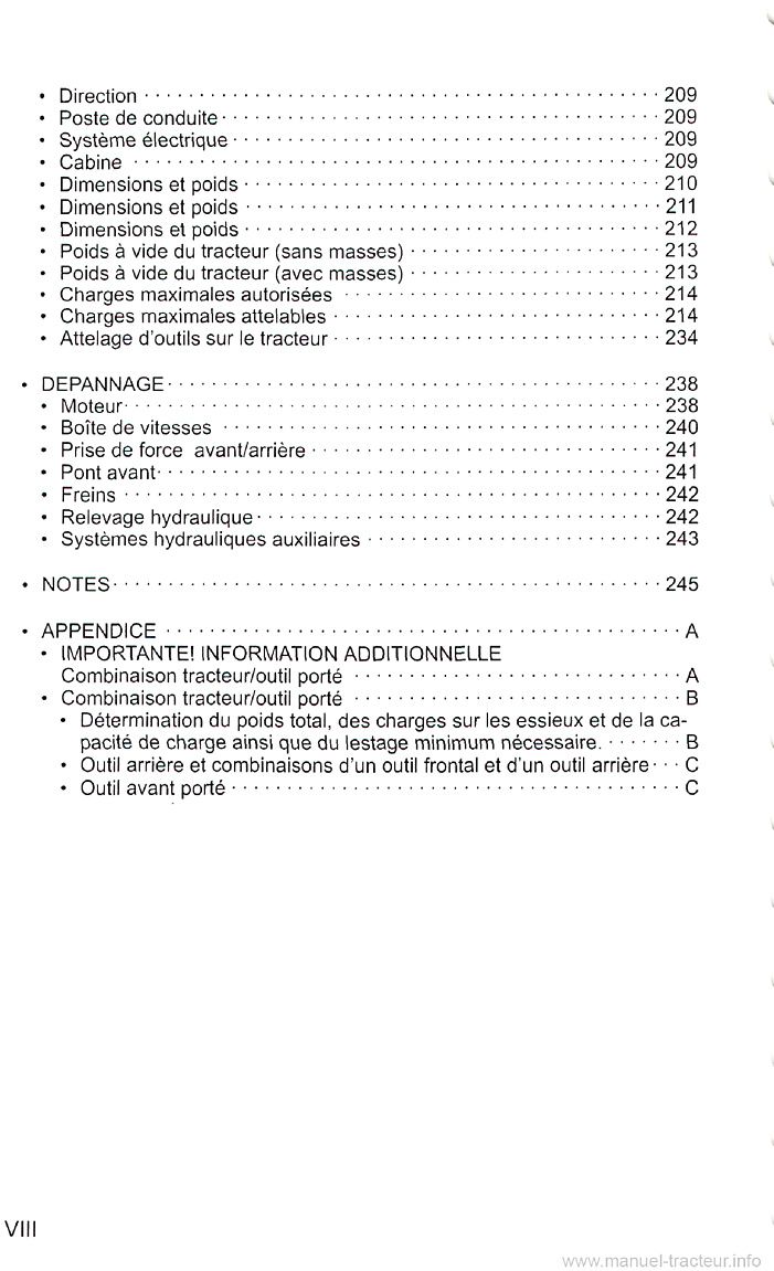 Septième page du Livret Entretien tracteurs Same Argon 55 F55 70 F70